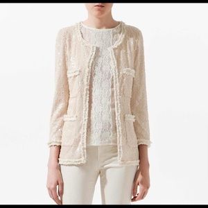 Zara women sequins blazer